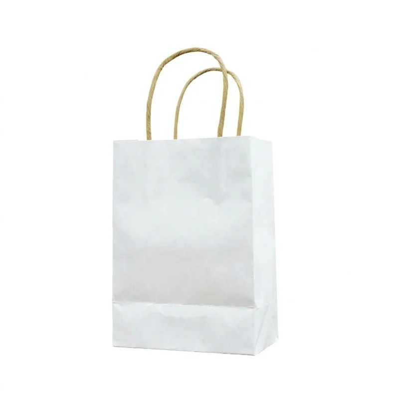 Gift Bag with Rope Handle (XL) – White – 16″H x 12″L x 5″W