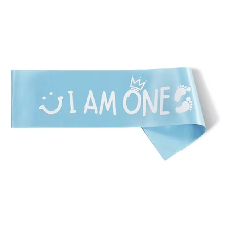 I Am One Sash – Light Blue with White Letters