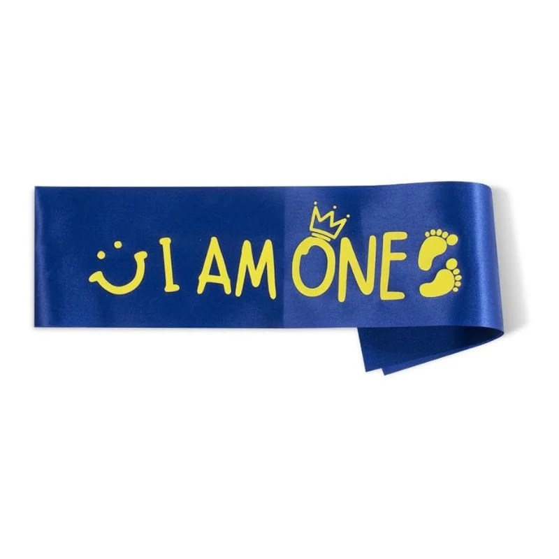 I Am One Sash – Dark Blue with Gold Letters