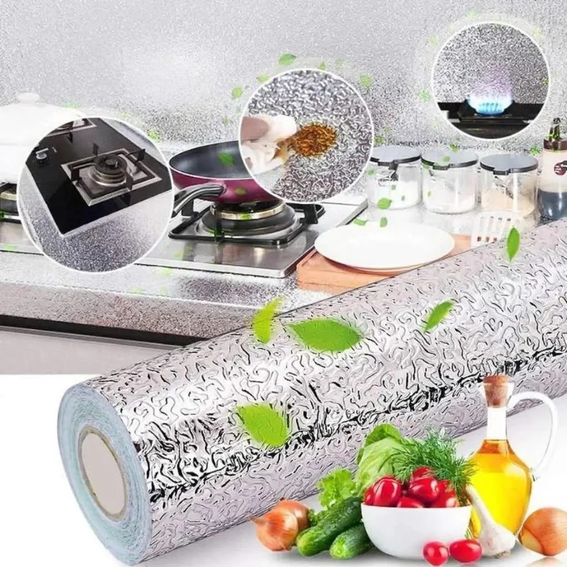 Self Adhesive Oil-Proof Aluminium Kitchen Foil Sticker