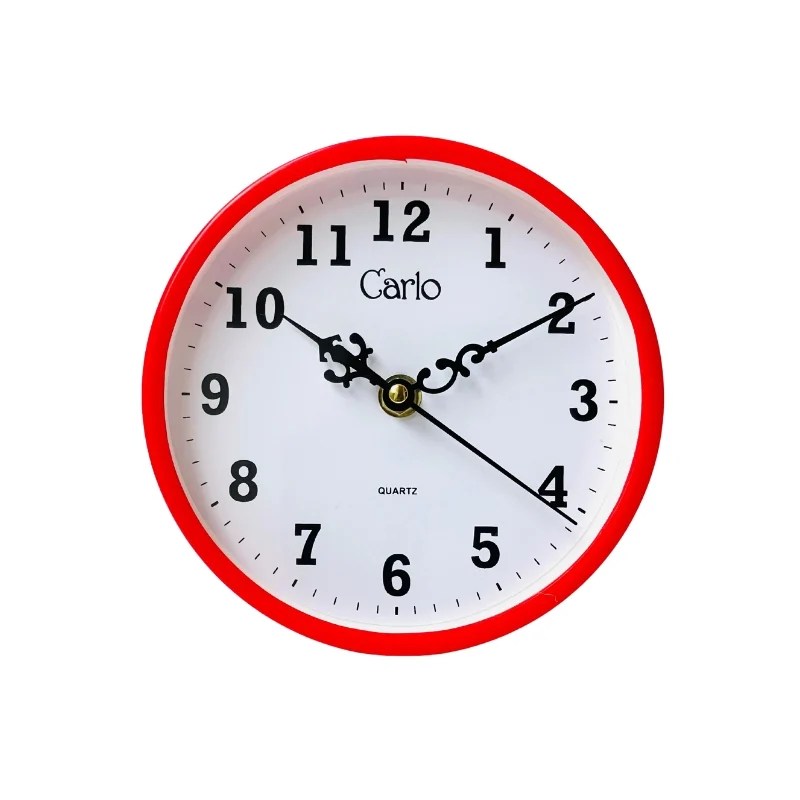 Carlo Wall Clock 16 cm (AS-S) – Red Colour