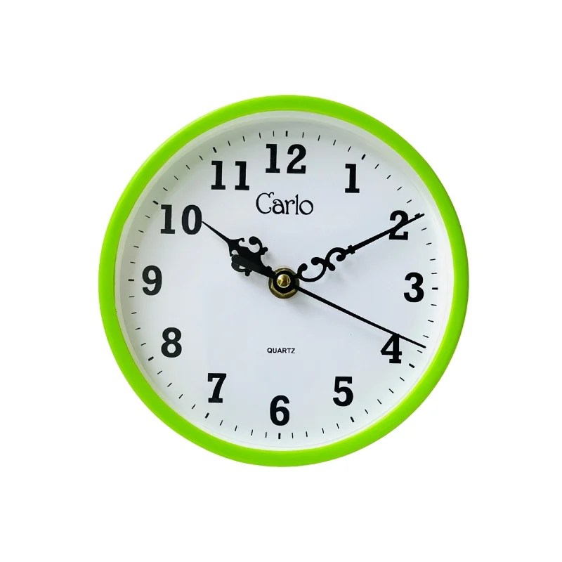 Carlo Wall Clock 16 cm (AS-S) – Luminous Green Colour