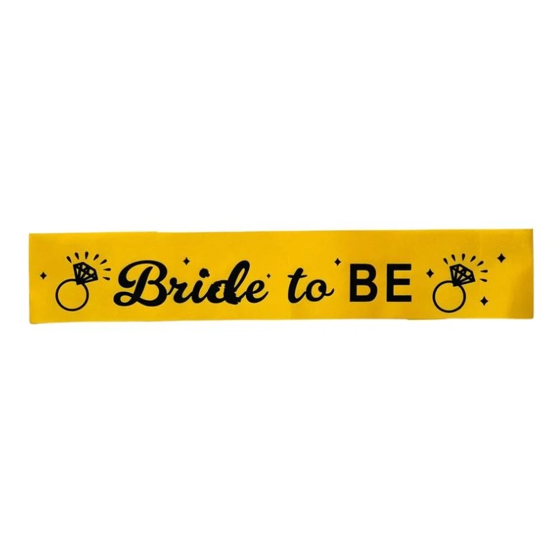 Bride To Be Sash – Gold with Black Letters