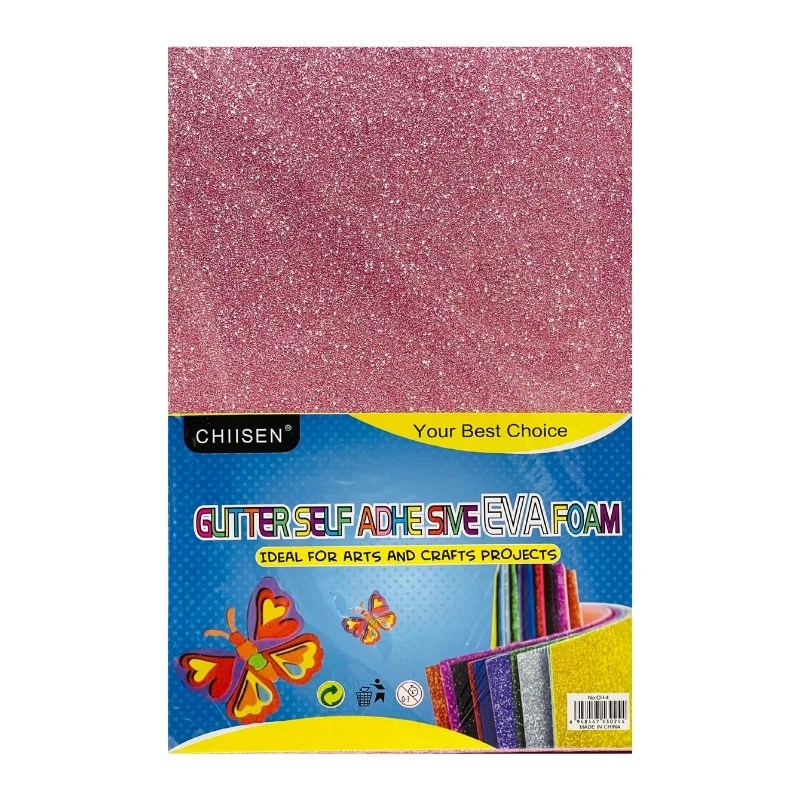 Self Adhesive Glitter Foam Sheet A4 Size – Single Sheet – Dusty Pink Colour