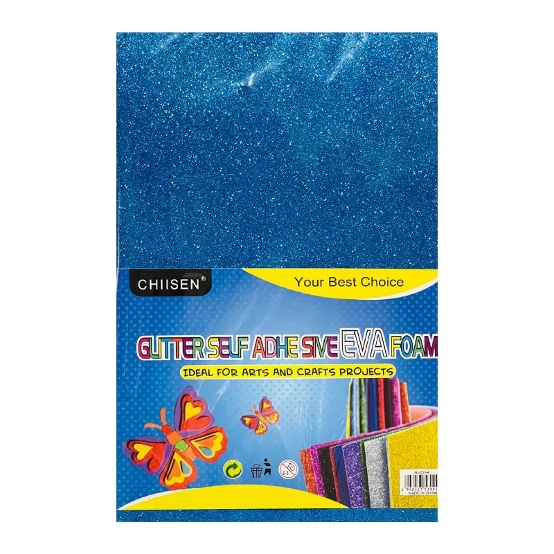 Self Adhesive Glitter Foam Sheet A4 Size – Single Sheet – Dark Blue Colour