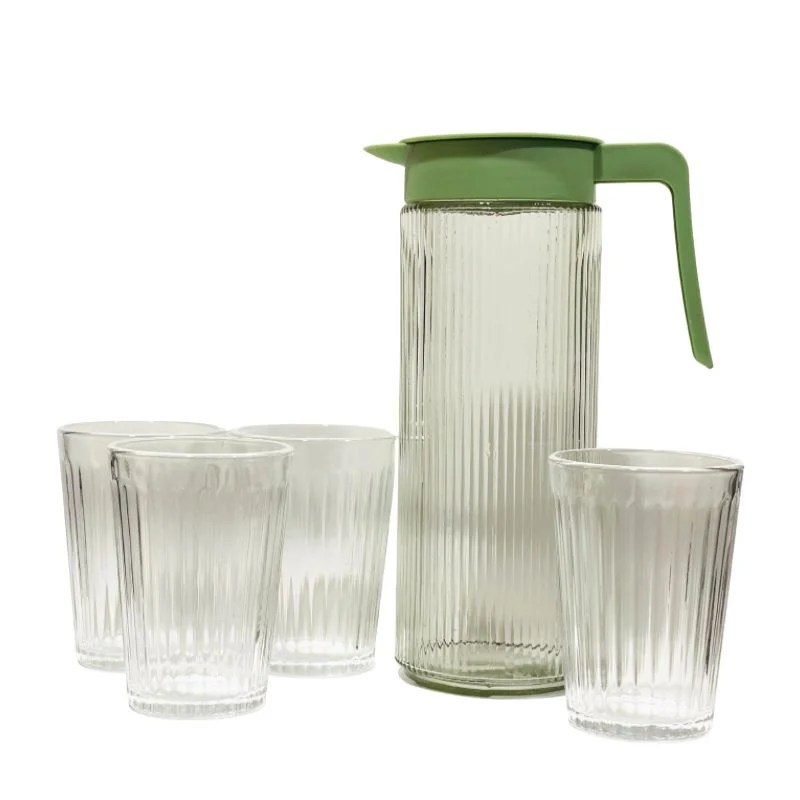 Yilivu 1L Glass Jug with 4 Glasses