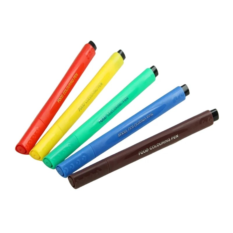 Coloured Edible Cake Writing Pen 5 Pcs