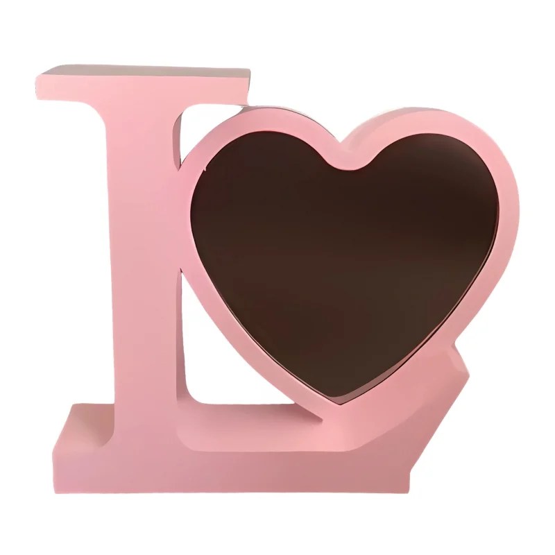 Love LED Magic Mirror with Customizable Photo Frame