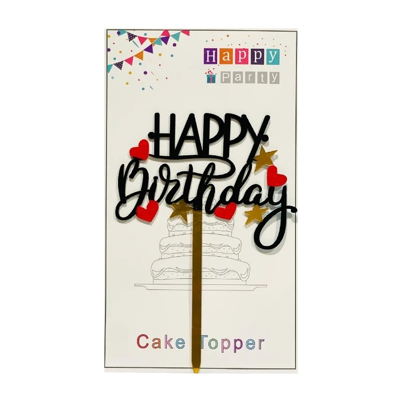 Happy Birthday Vibrant Cake Topper – D1