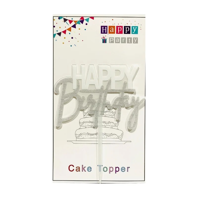 Happy Birthday Vibrant Cake Topper – D3