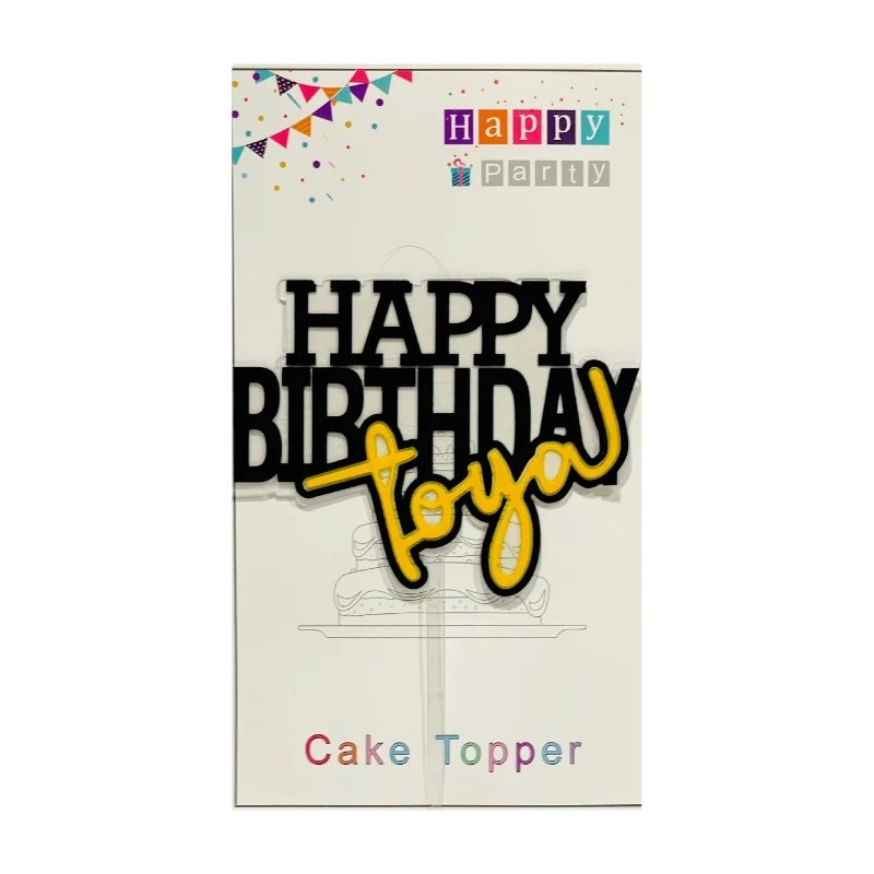 Happy Birthday Vibrant Cake Topper – D6