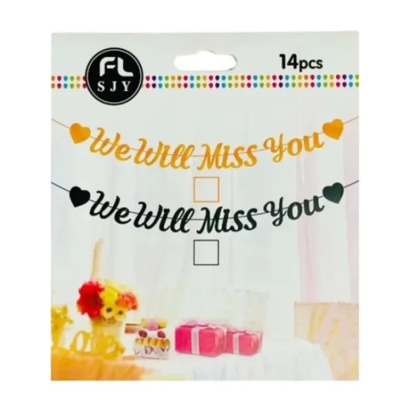 We Will Miss You Banner – Black