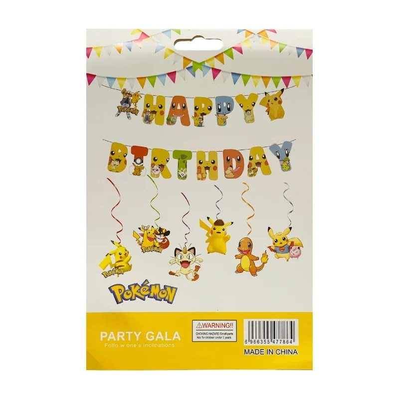 Happy Birthday Theme Banner – Pokemon