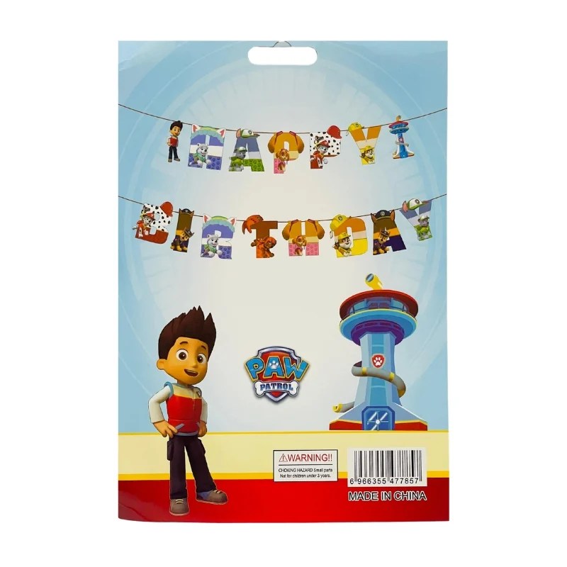 Happy Birthday Theme Banner – Paw Patrol D2