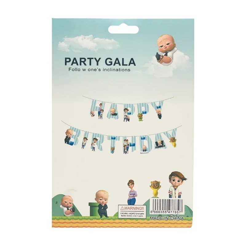 Happy Birthday Theme Banner – Boss Baby