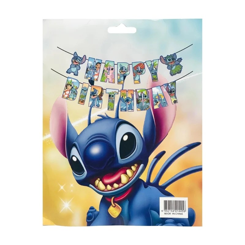 Happy Birthday Theme Banner – Lilo & Stitch