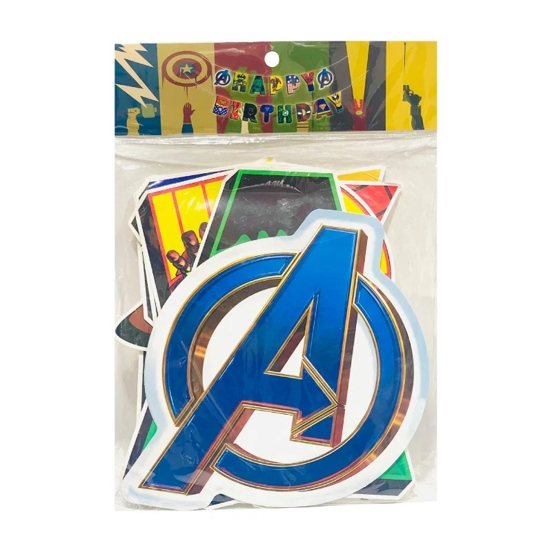 Happy Birthday Theme Banner – Superheroes (Marvel & DC)