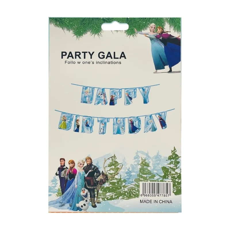 Happy Birthday Theme Banner – Frozen