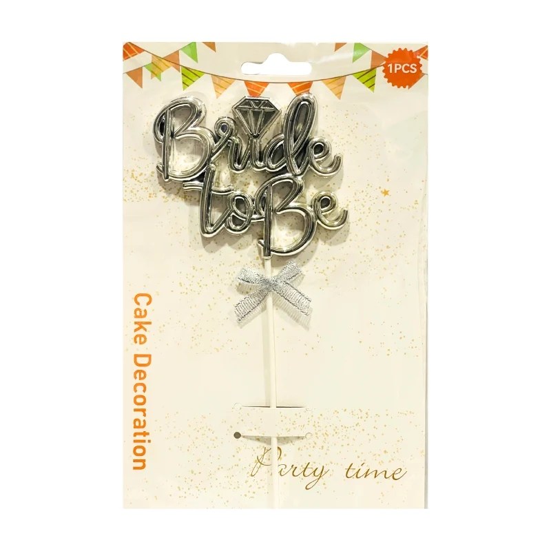 Bride to Be Bubbly Topper  – Silver