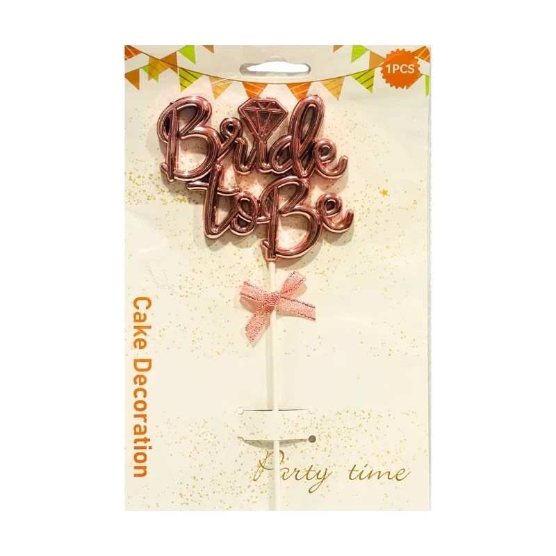 Bride to Be Bubbly Topper – Rose Gold