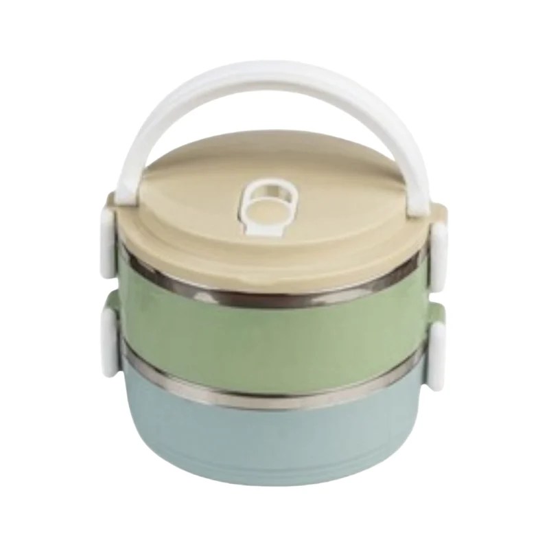 2 Tier Stainless Steel Airtight Food Container Set 1400ml