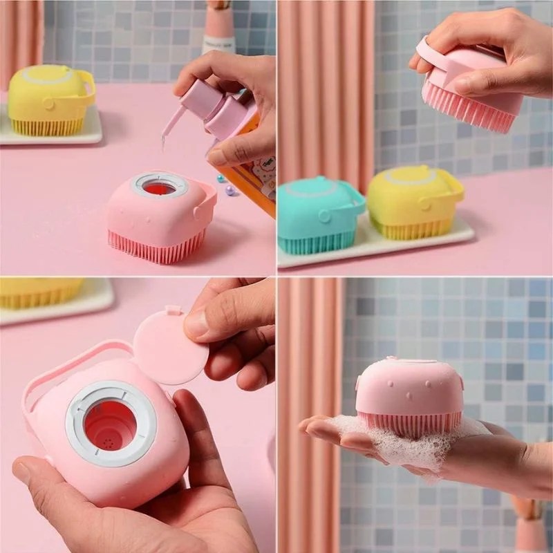 Silicone Massager Bath Brush (Random Colours)