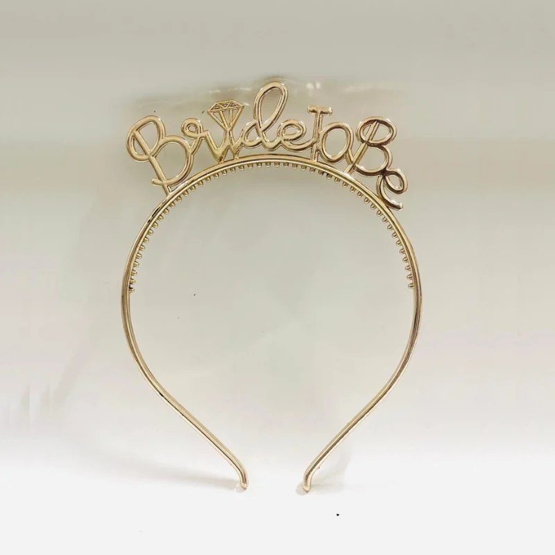 Bride-To-Be Headband – Dull Gold
