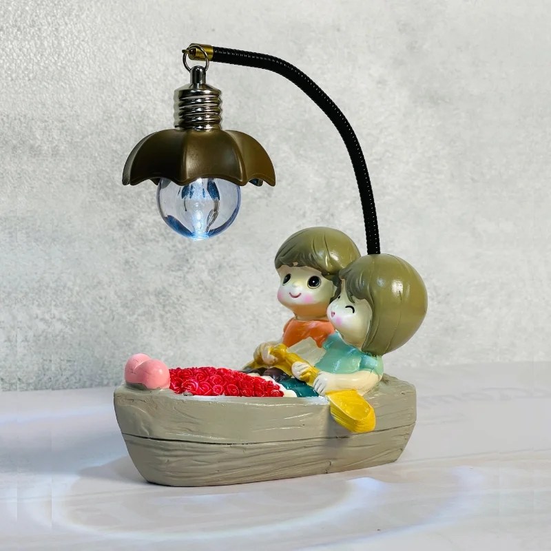 Sailing in Love Couple Ornament with Lamp
