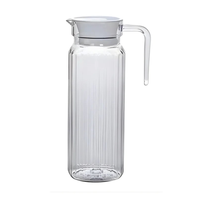 Clear Plastic Jug with White Lid 1.1L