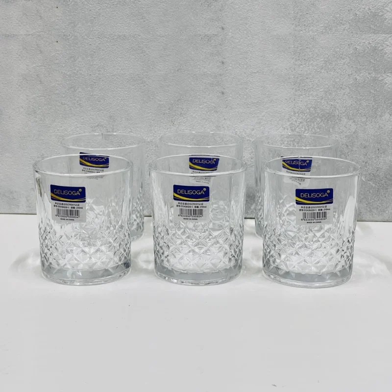 Delisoga Deli Glass 6 Pcs Tumbler Set 210ml – KB028-1