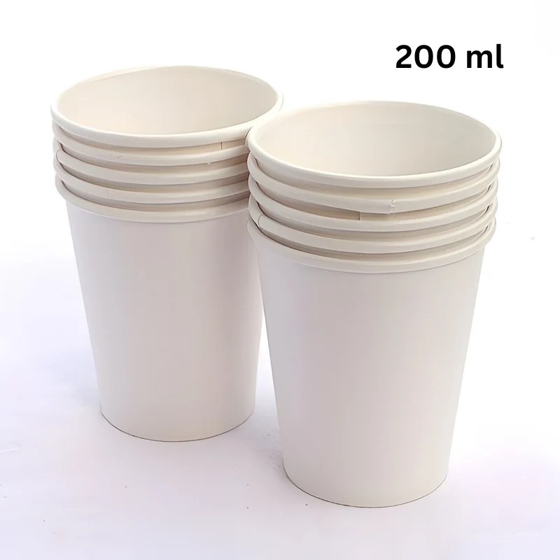 Disposable Paper Cup White 200 ml