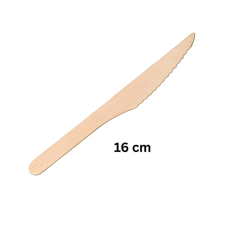 Disposable Wooden Knife 16cm – 10 Pcs