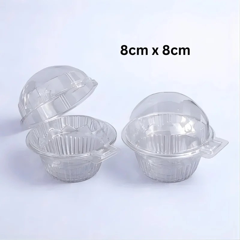 Disposable Plastic Cupcake Box 8cm x 8cm