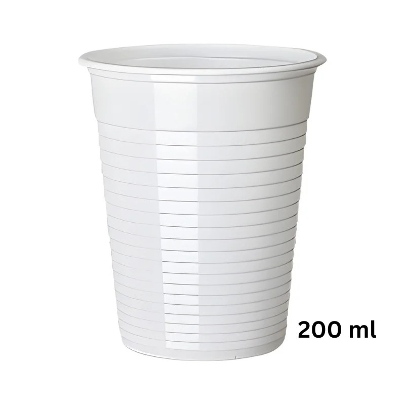 Disposable Plastic Cup 200ml White