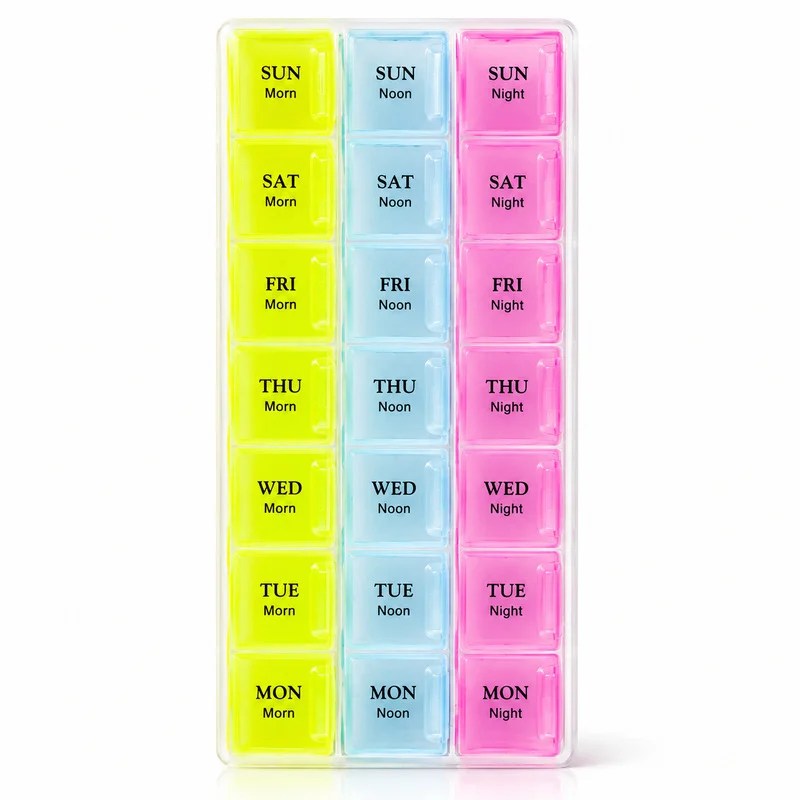 21 Grid Pill Storage Box