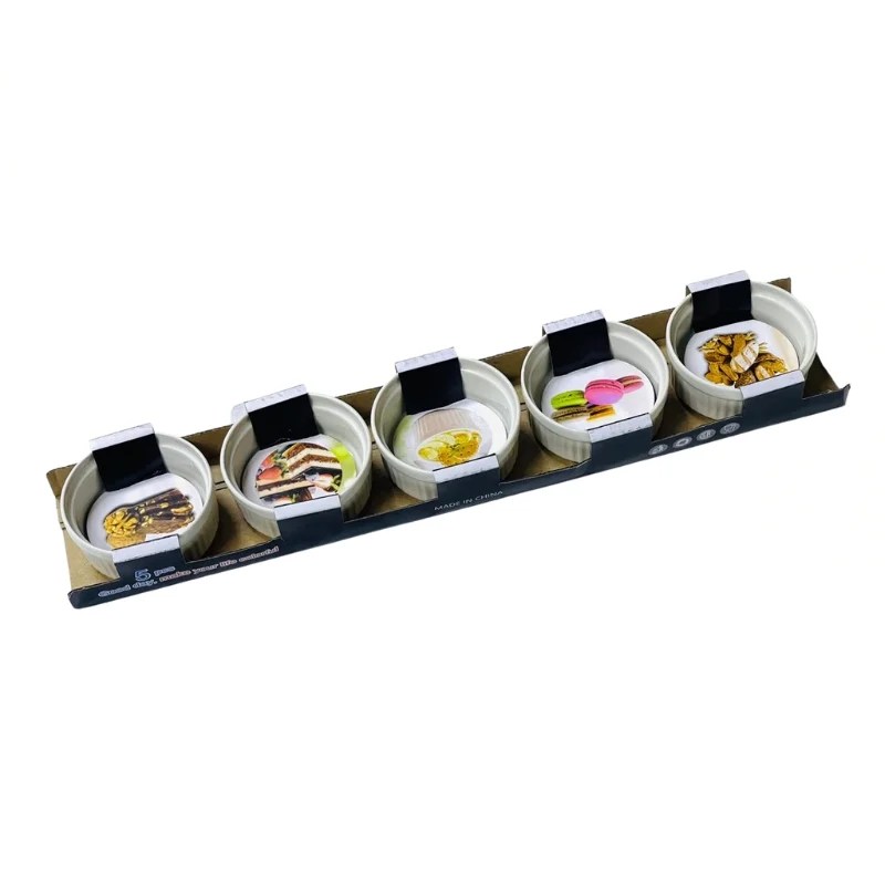 5 Pcs Ceramic Ramekin Set 3″