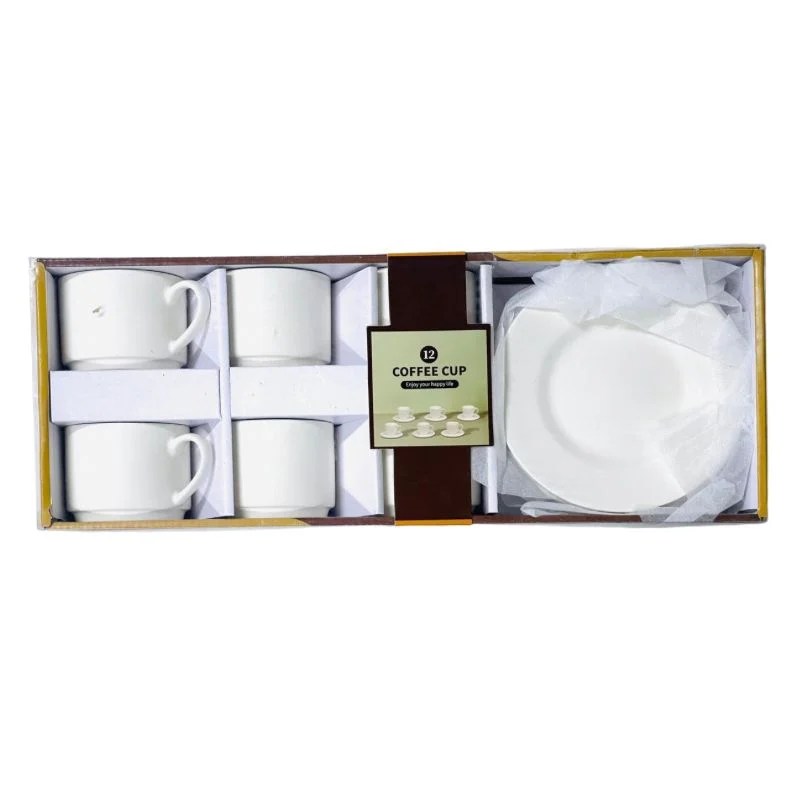 Premium Quality 12 Pcs Porcelain Cup & Saucer Set – 0071-11
