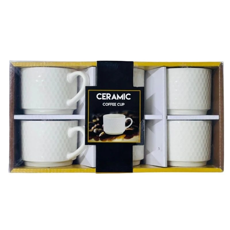 Ceramic Cup 6Pcs – White