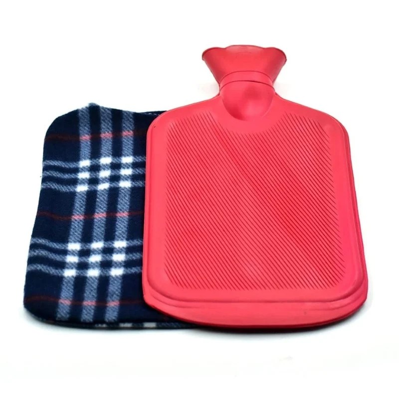 Silicone Hot & Cold Water Bag with Outer Cloth (Random Designs)
