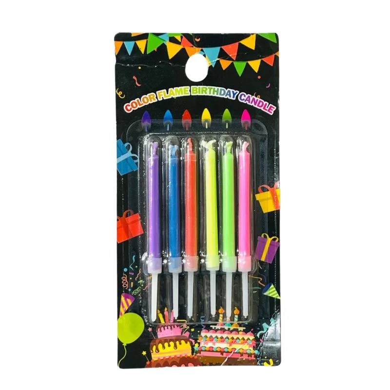 Coloured Flames Candle 6 Pcs Set