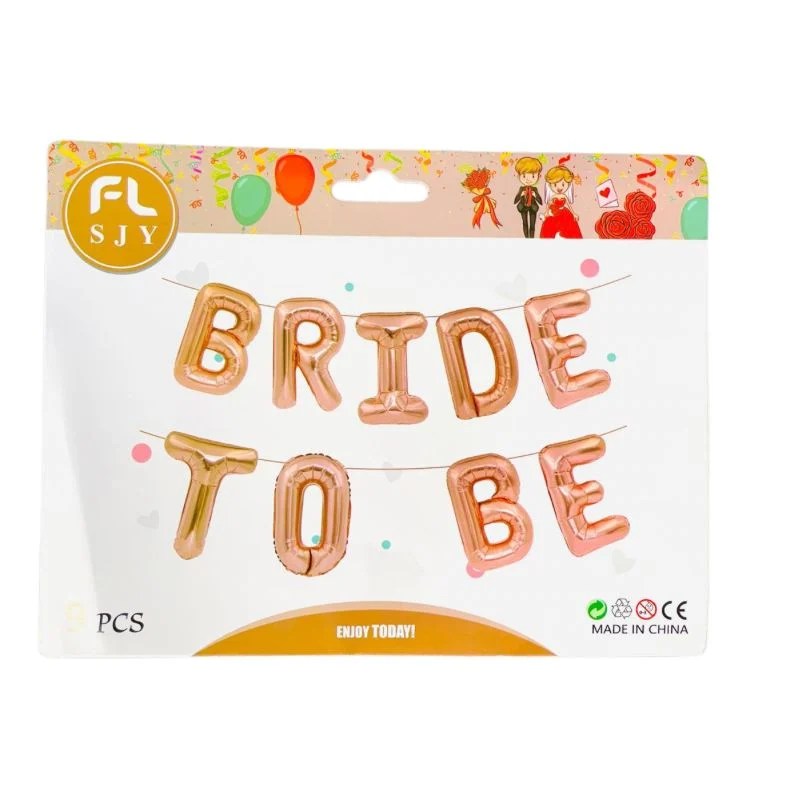 Bride To Be Foil Balloon Set – Rose Gold (Capital Letters)