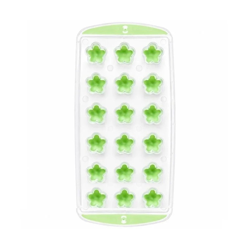 Easy Release Silicone Ice Cube Tray – 18 Flower Cubes (Random Colours)
