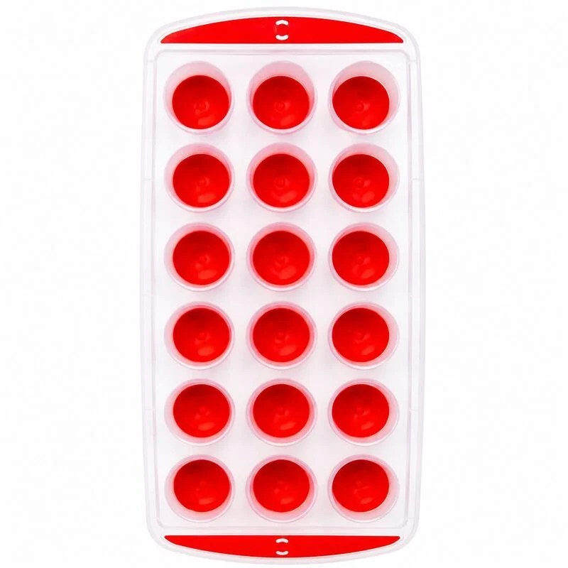 Easy Release Silicone Ice Cube Tray – 18 Round Cubes (Random Colours)