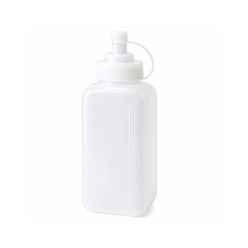 Plastic Square Squeeze Bottle with Cap 800ml – White Colour