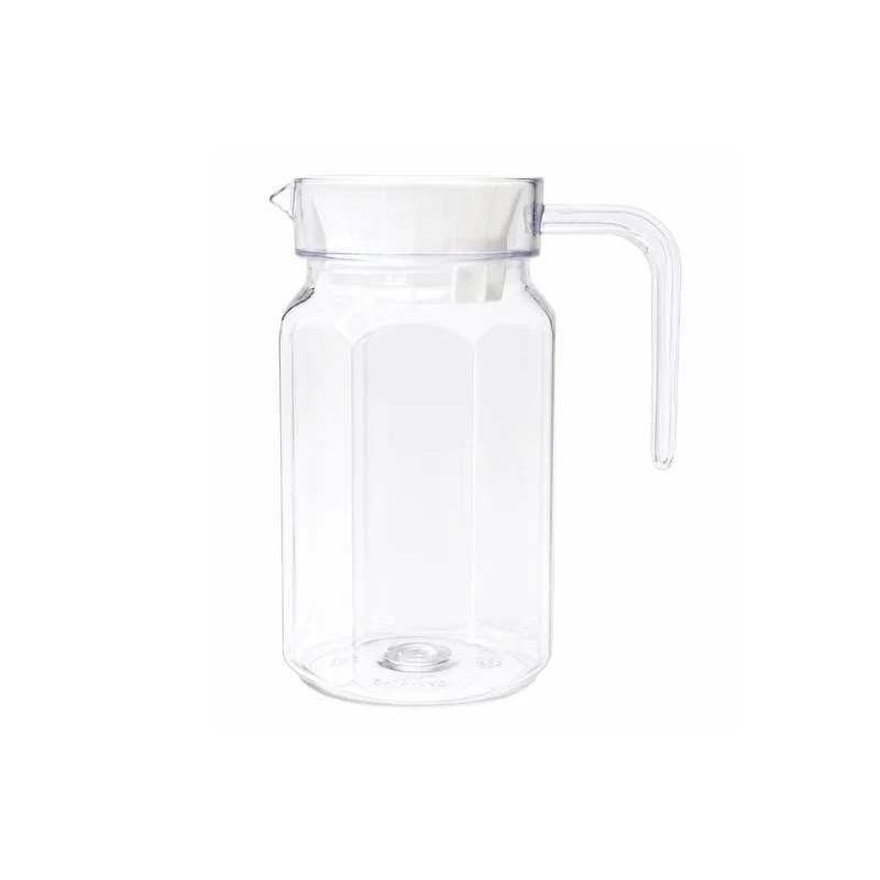 Clear Plastic Jug with White Lid 650ml