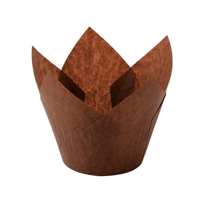 Diva Tulip Cake Case 5cm x 8cm – Brown (Single Pc)