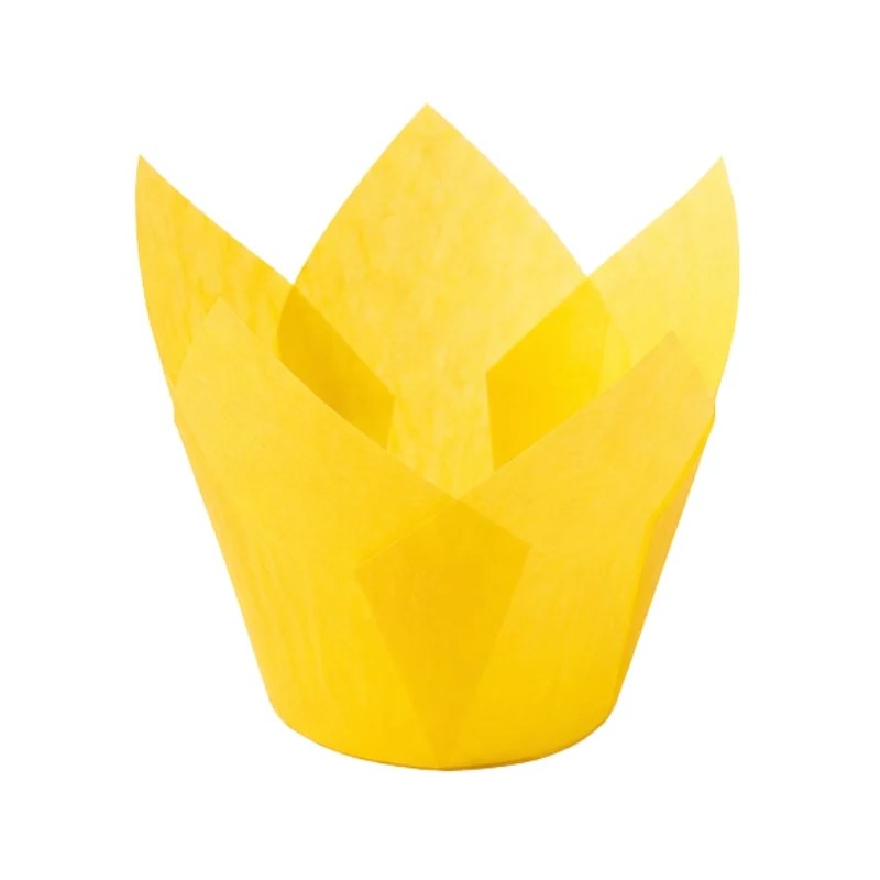 Diva Tulip Cake Case 5cm x 8cm – Yellow (Single Pc)