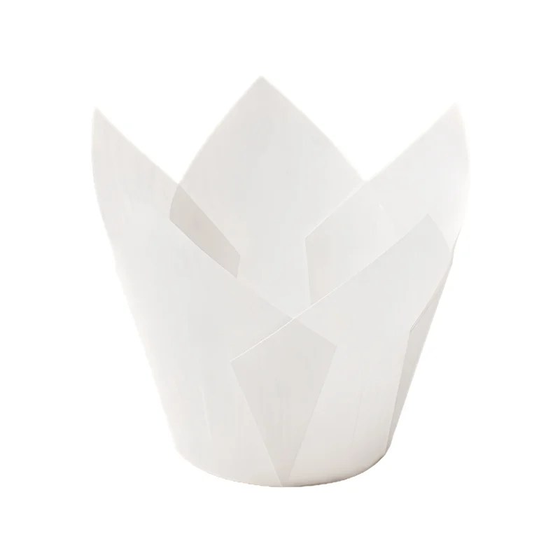 Diva Tulip Cake Case 5cm x 8cm – White (Single Pc)