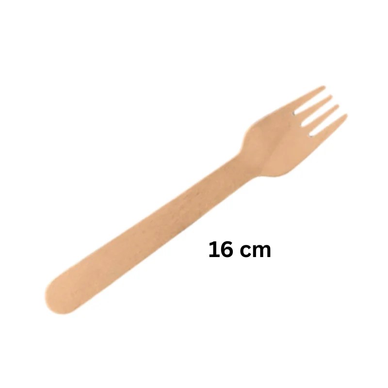 Disposable Wooden Forks 16cm – 10 Pcs