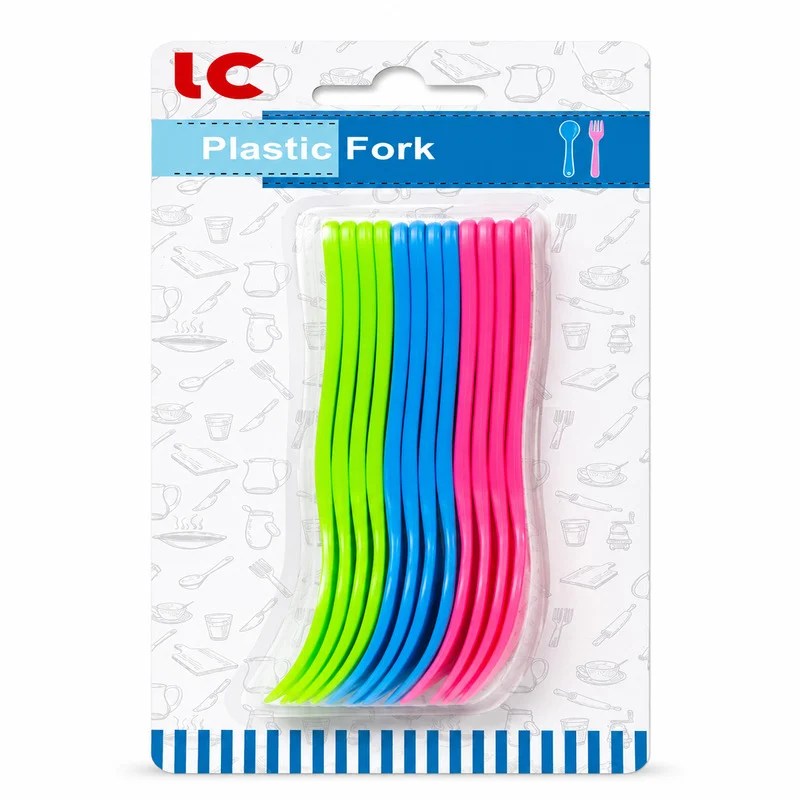 12 Pcs High Quality Plastic Fork Set – 11cm